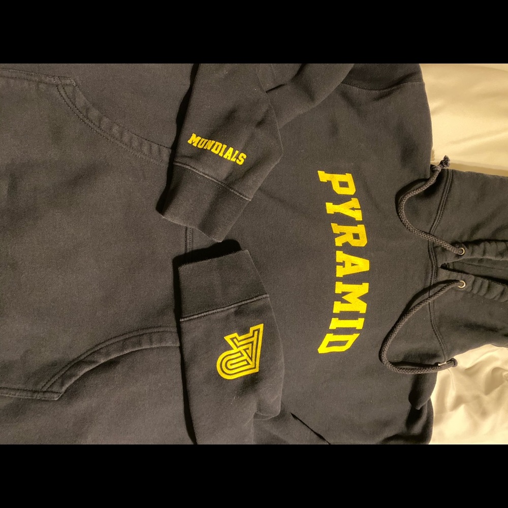 Albino & Preto Hoodie Hoody Sweatshirt Navy Medium